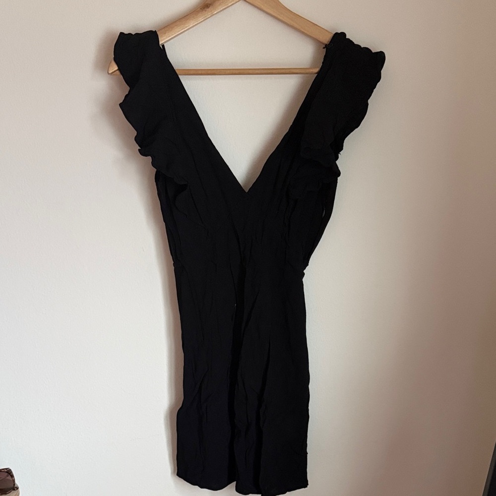 Zara Black Ruffled Dress